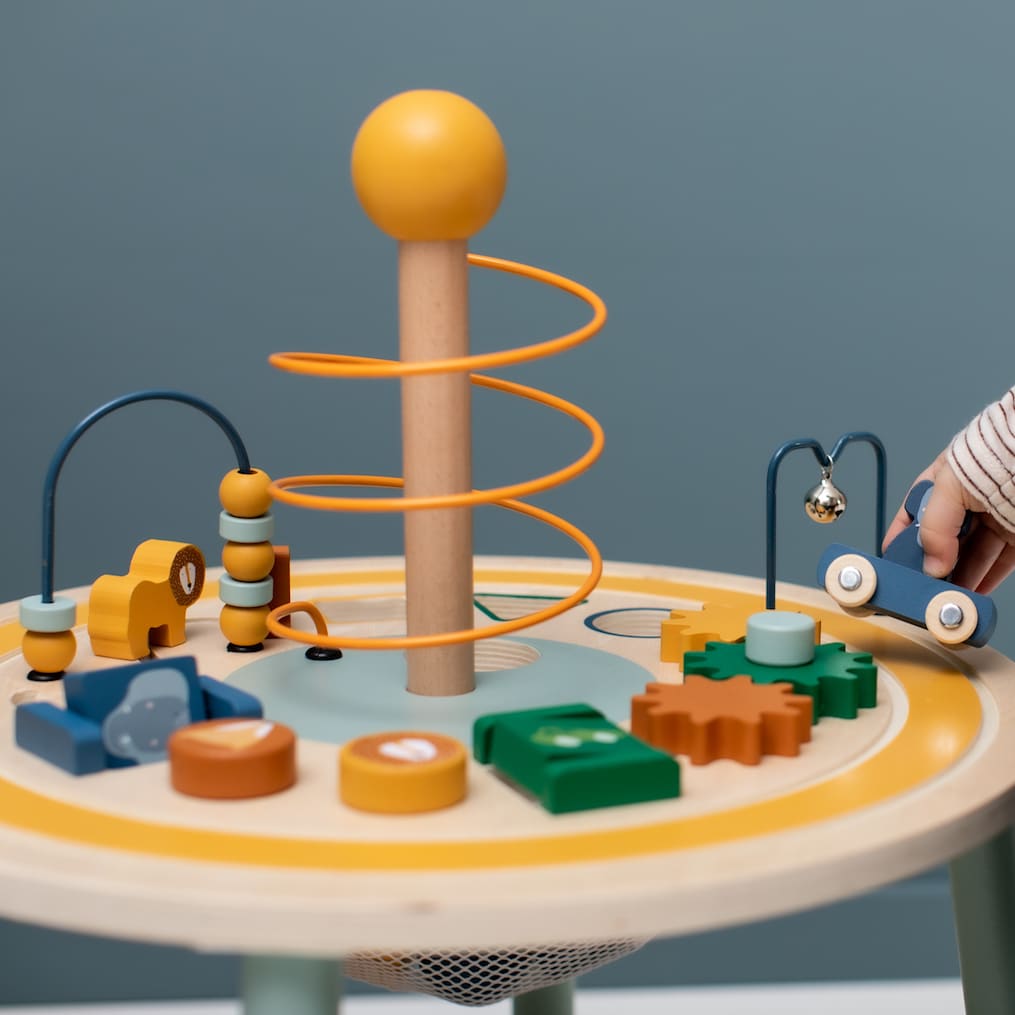 Wooden animal activity table