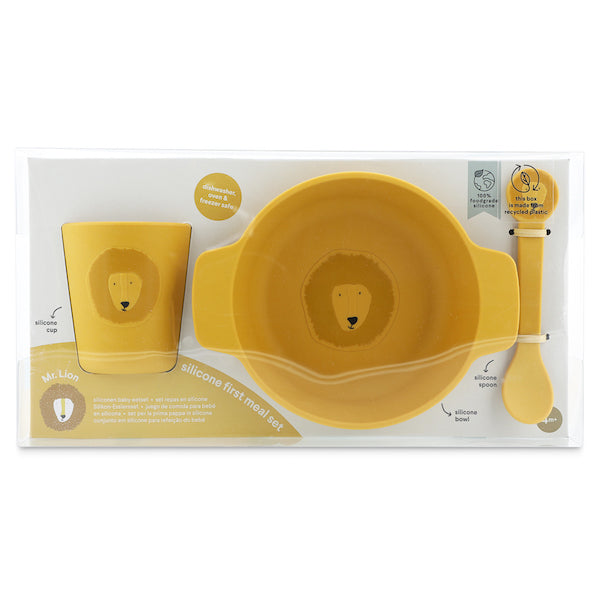 Silicone First Meal Set (Bowl, Spoon & Cup) - Mr. Lion