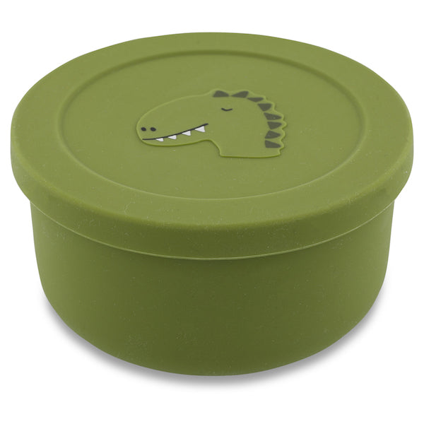 Silicone Snack Box With Lid - Mr. Dino