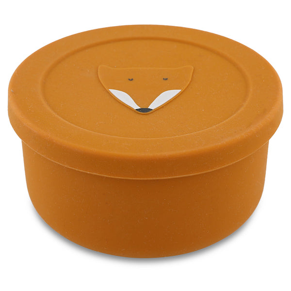 Silicone Snack Box With Lid - Mr. Fox