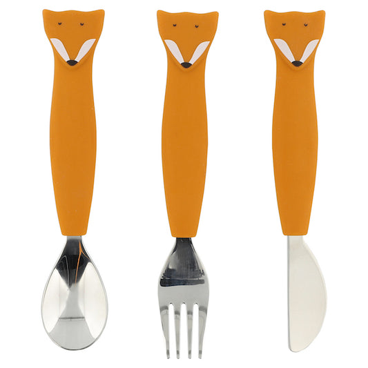Stainless Steel Cutlery Set With Silicone Handle - Mr. Fox