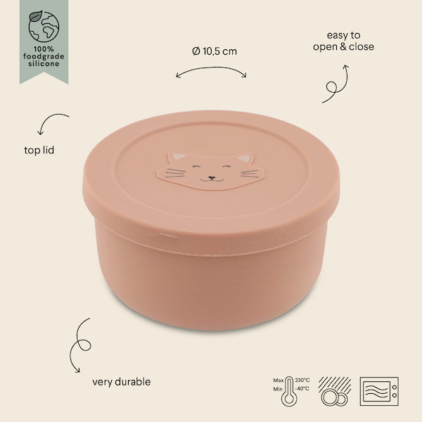 Silicone Snack Box With Lid - Mrs. Cat