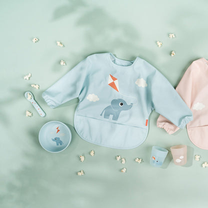 Sleeved Pocket Bib Playground Blue