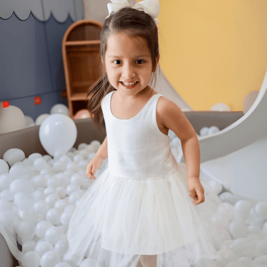 Linen Tutu Dress Off-White