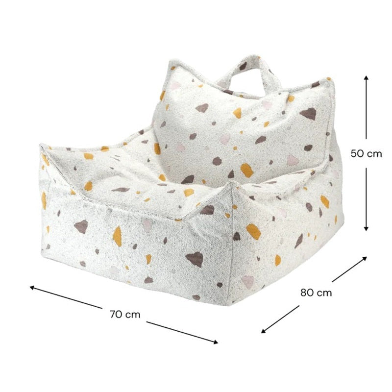 Beanbag Chair, Terrazzo Marble - PRE ORDER