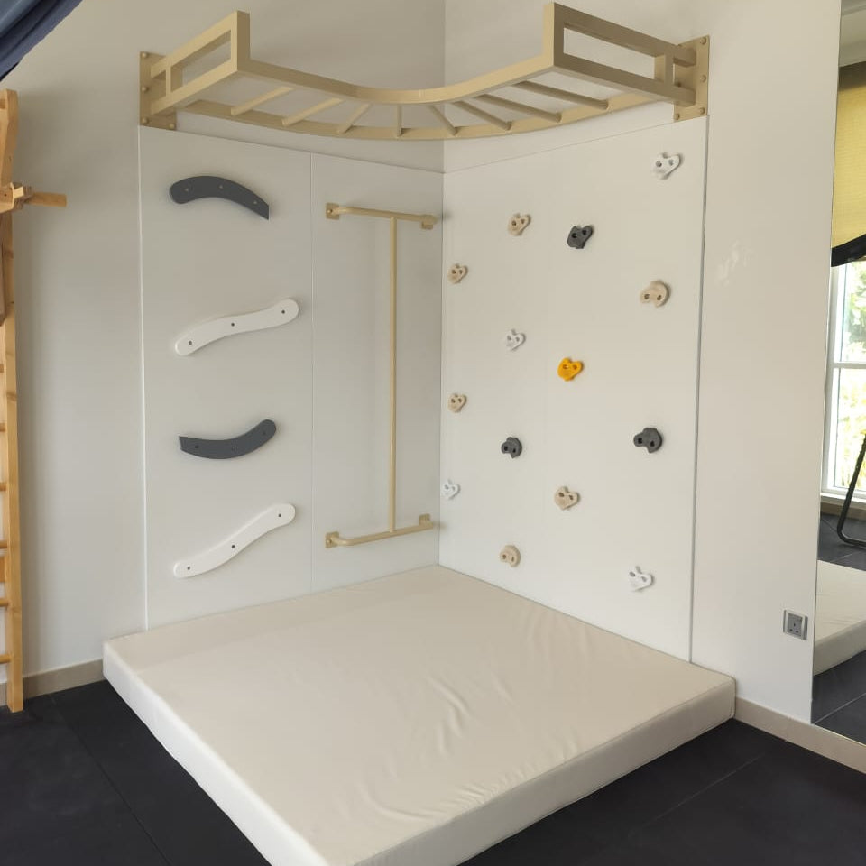 Kids Indoor Climbing Corner White - PRE ORDER