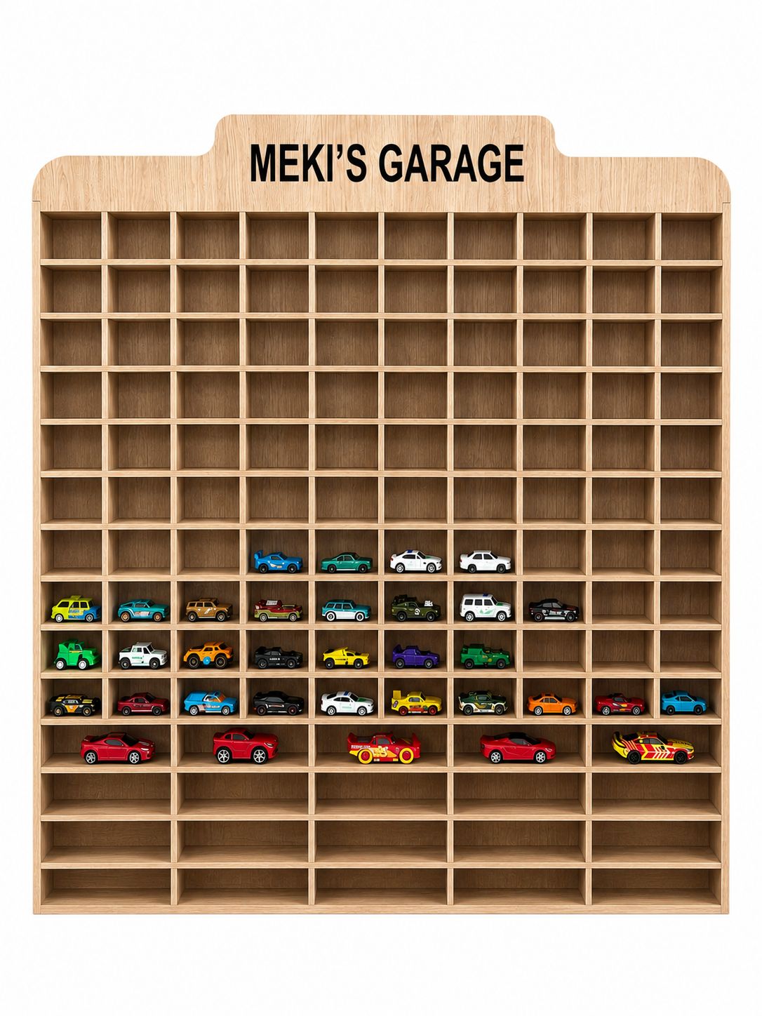 PRE ORDER Custom-Made Wooden Car Garage with Personalized Name  - Any RAL Color