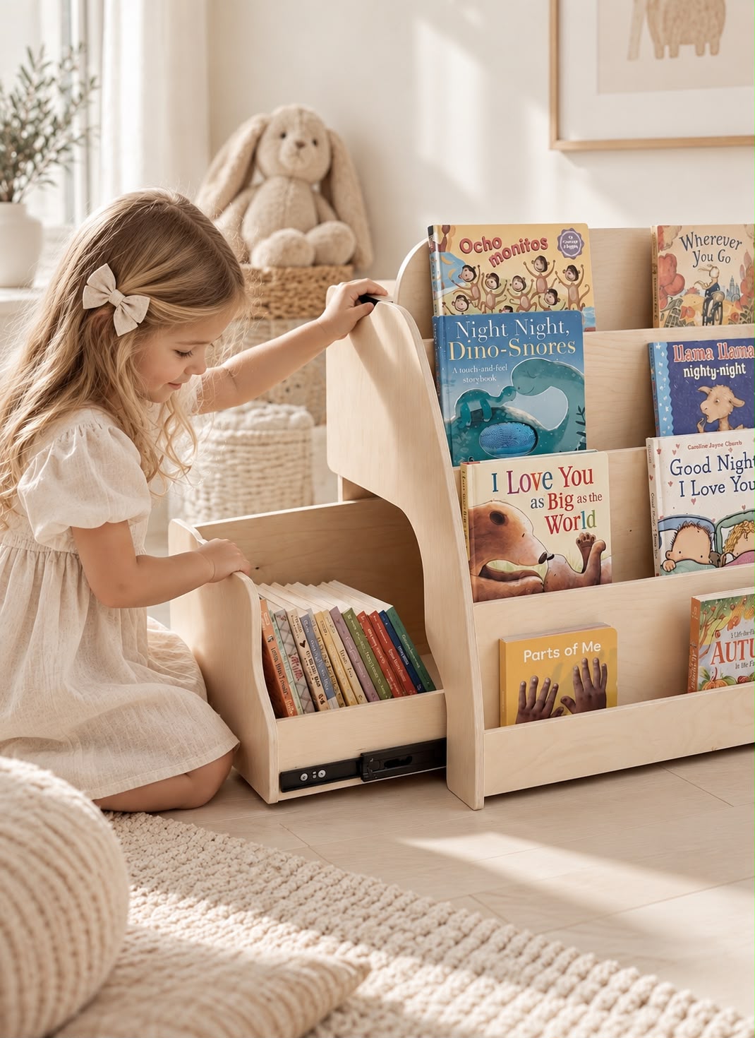 PRE ORDER Custom-Made Wooden  Montessori Bookshelf