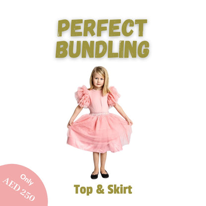 Tiny Wings Top & Skirt - Pink