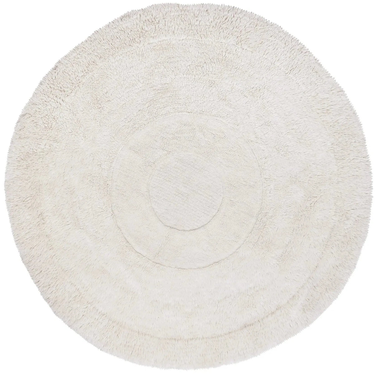Woolable rug Arctic Circle - Sheep White - Round