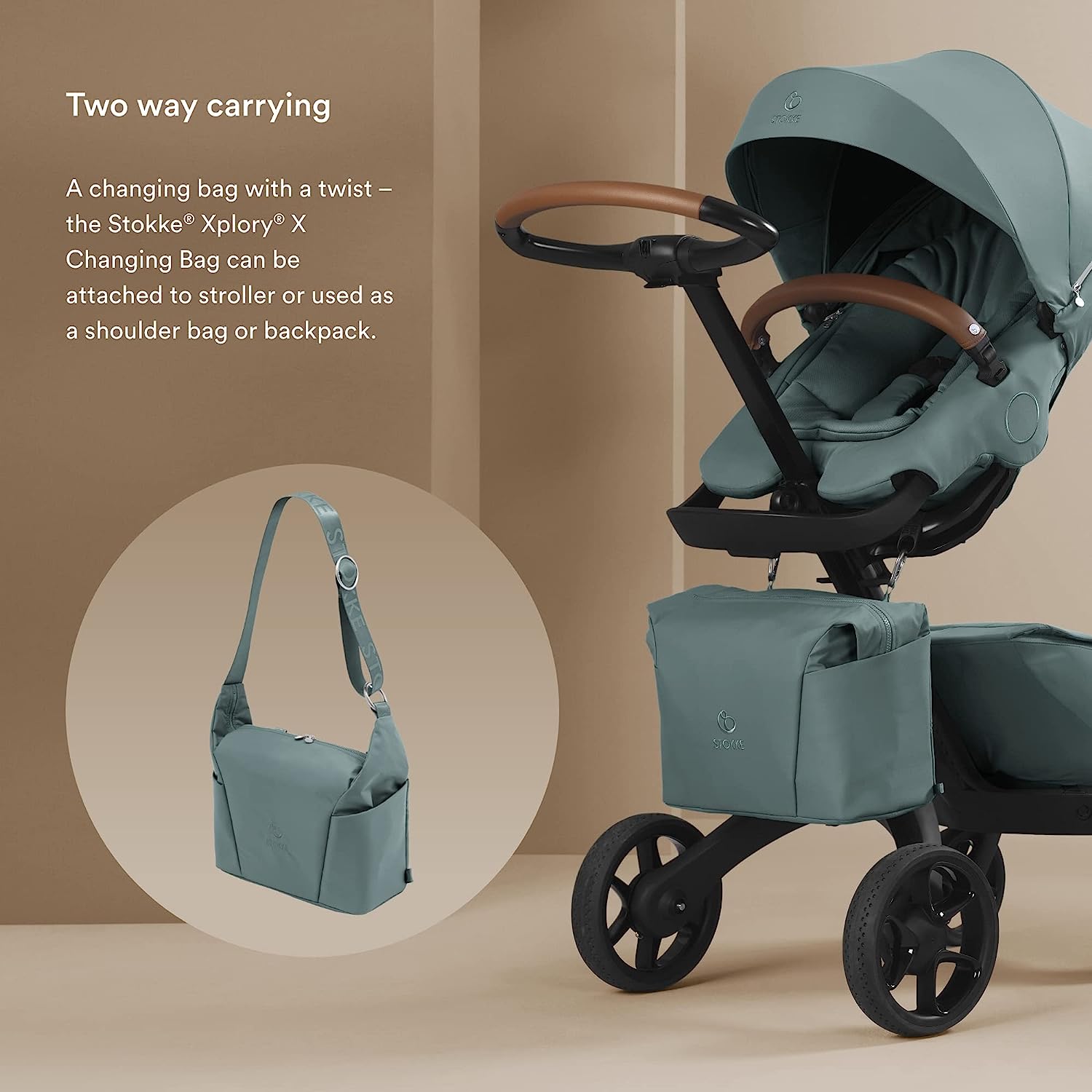 stokke xplory x bag Xplory X Changing Bag Cool Teal – Elli Junior