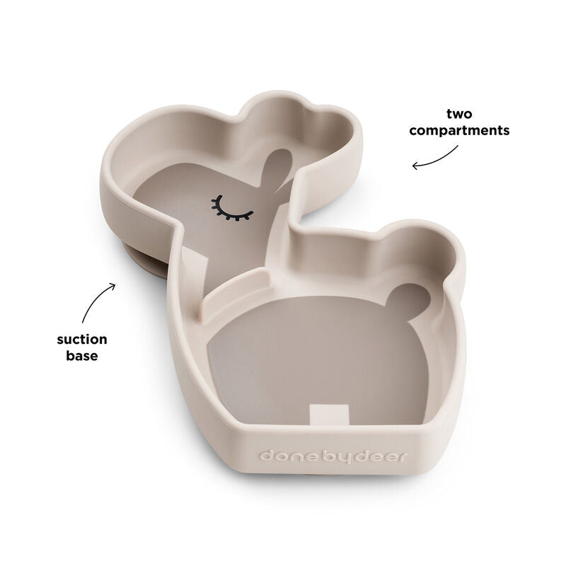 Silicone Stick&Stay Snack Plate Lalee Sand