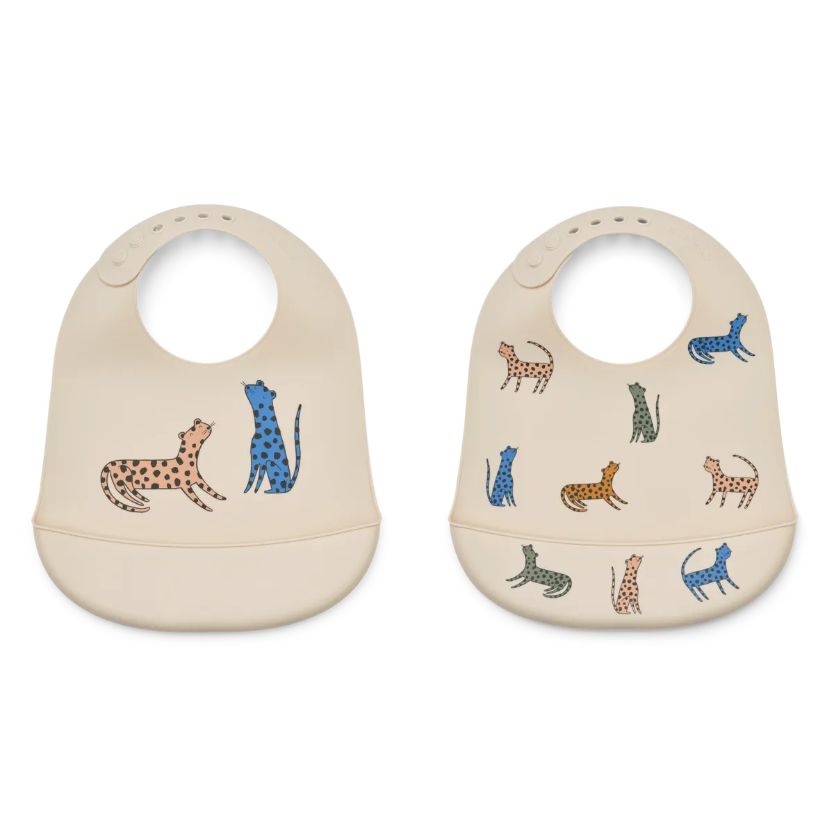 Tilda Bib 2-Pack - Leopard Multi Mix