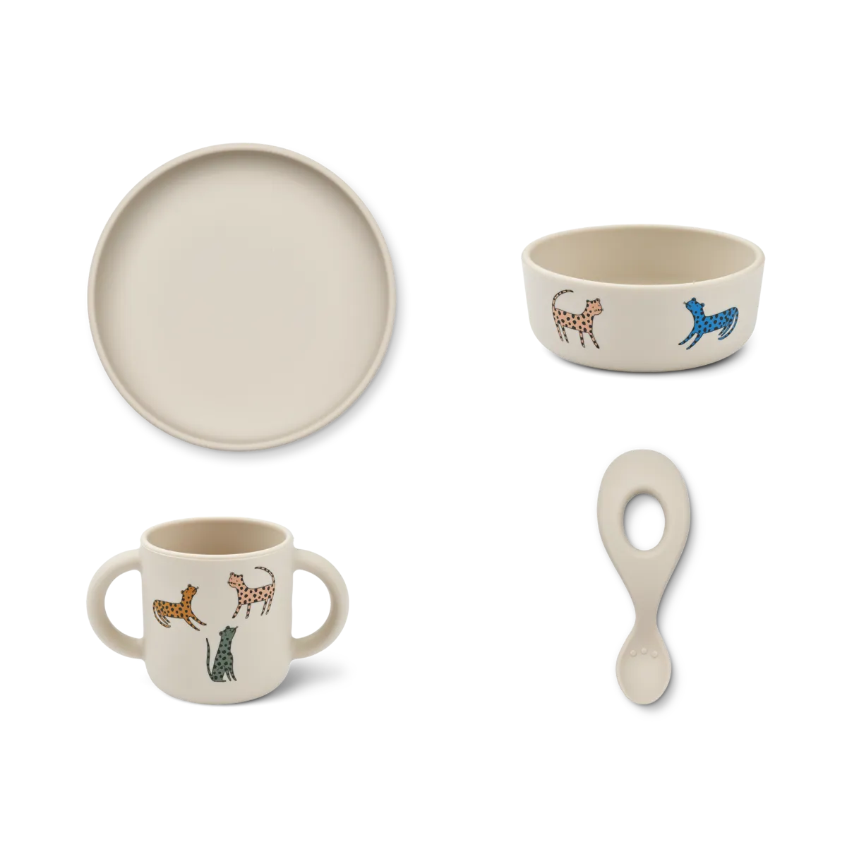 Vivi Printed Tableware Set Leopard Multi Mix