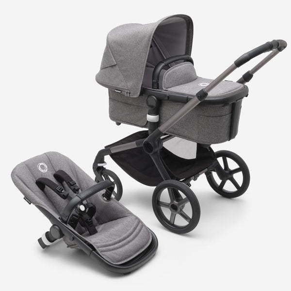bugaboo fox grey melange cognac Bugaboo Fox 5 Complete Stroller