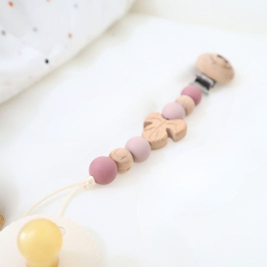 Autumn Pacifier Clip Pink