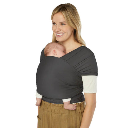 Aura Sustainably Sourced Knit Baby Wrap Soft Black