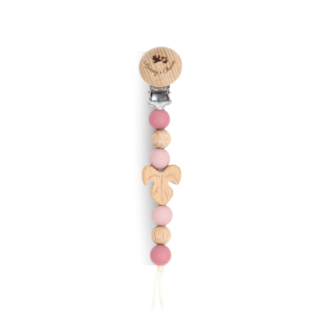 Autumn Pacifier Clip Pink