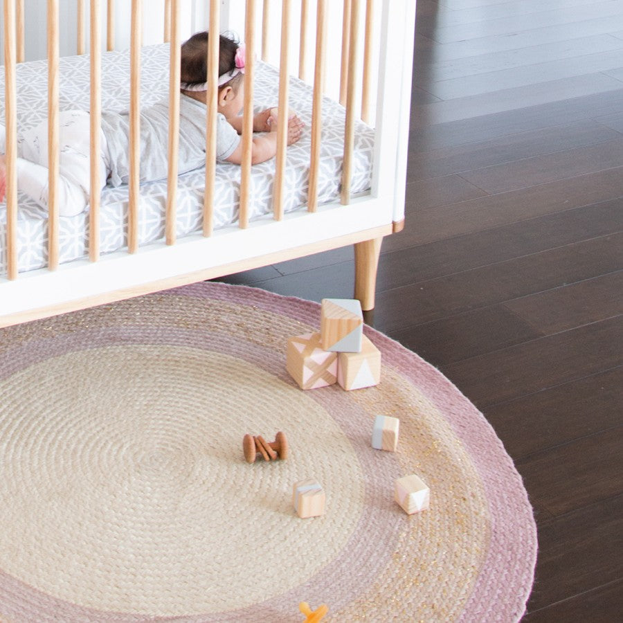 Riya Cot - White/Beech
