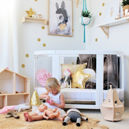 Kaylula Sova Cot Clear - White
