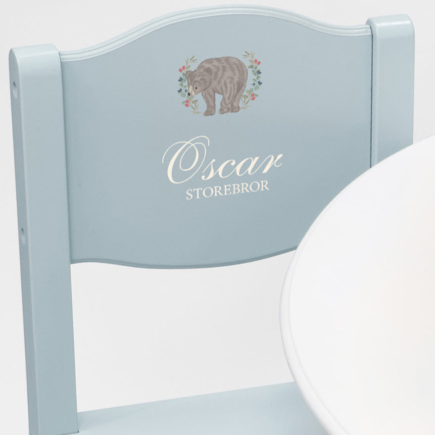 Table & Chairs Bear & Bunny - Nordic(Personalised) PRE ORDER