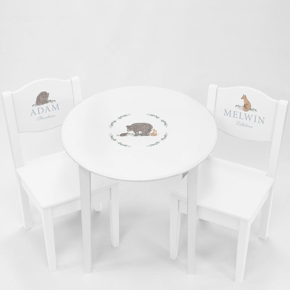 Table & Chairs White - Nordic(Personalised) PRE ORDER