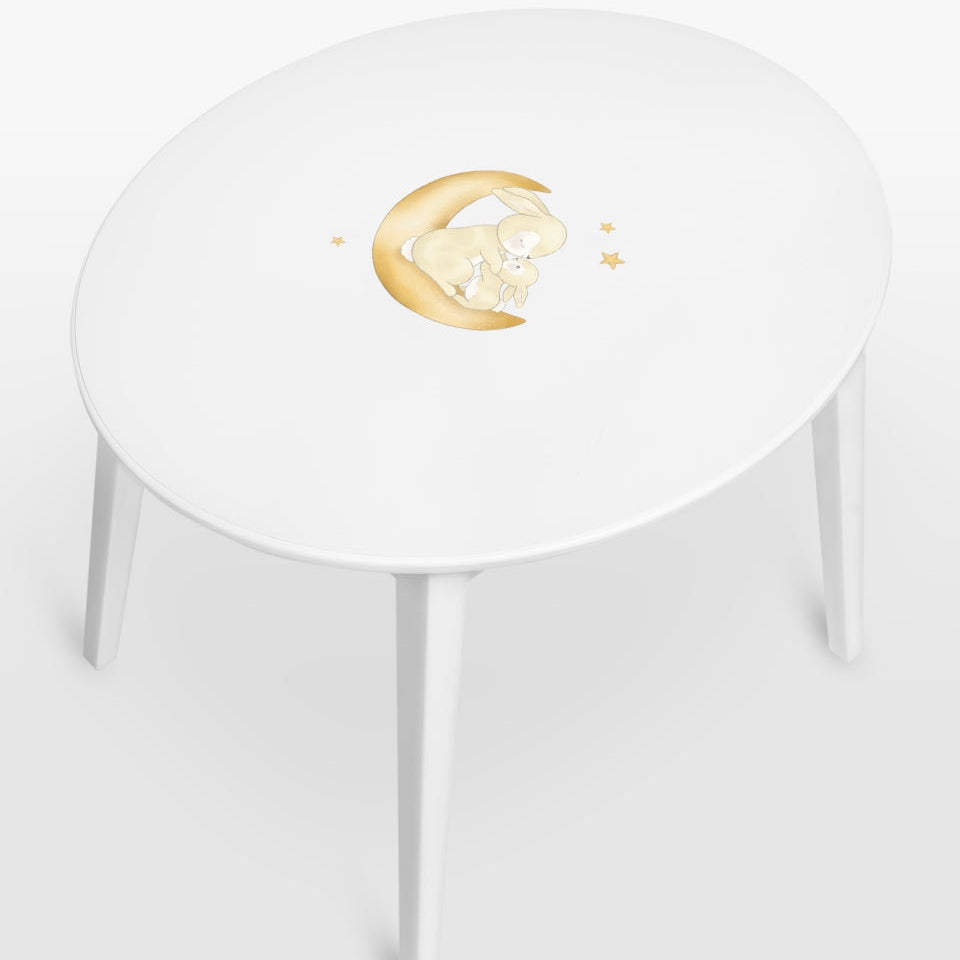 Table & Chairs Bunny White - Dream - (Personalised) PRE ORDER