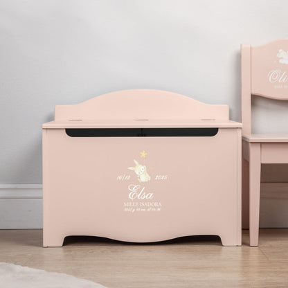 Keepsake Storage Chest Named Bunny Pink - Dream(Personalised) PRE ORDER