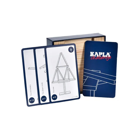 Kapla Challenge English : 12 Challenge Cards & 16 Natural Planks