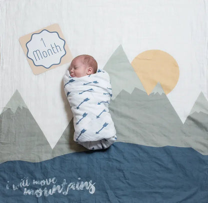 Baby's First Yearª Milestone Blanket & Cards Set - I Move Mountains