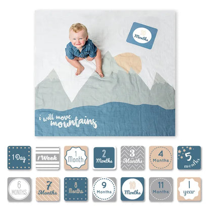 Baby's First Yearª Blanket & Cards Set - I Move Mountains