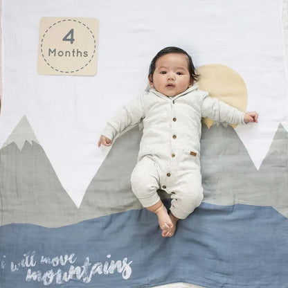 Baby's First Yearª Milestone Blanket & Cards Set - I Move Mountains