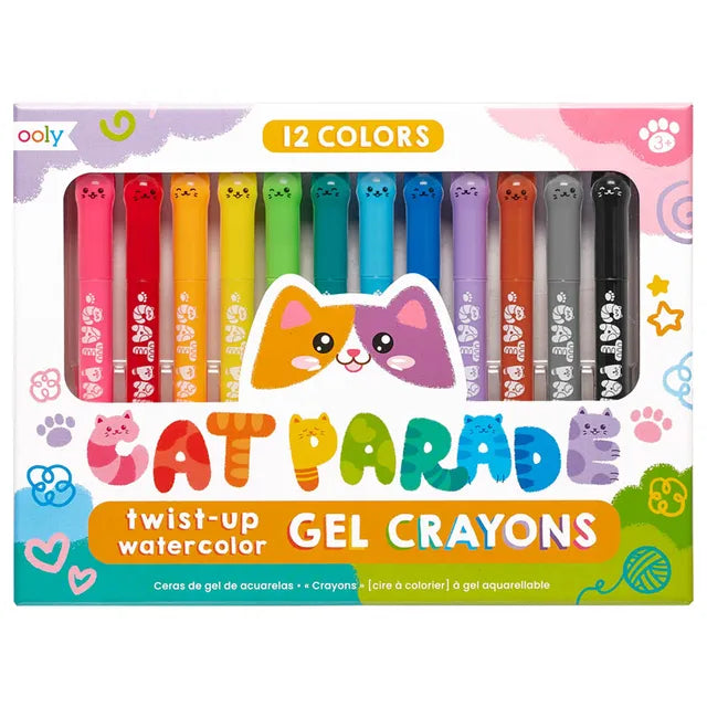 Cat Parade Watercolor Gel Crayons - Set of 12