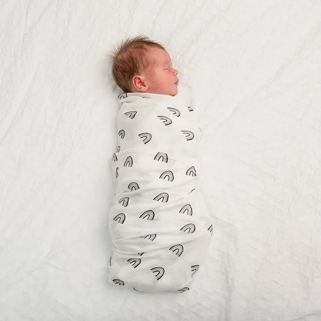 Bamboo Swaddle - Black Rainbow