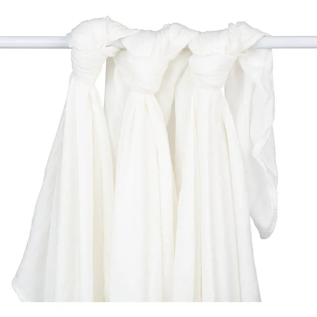 Lulujo - 3-pack Bamboo Swaddles - White