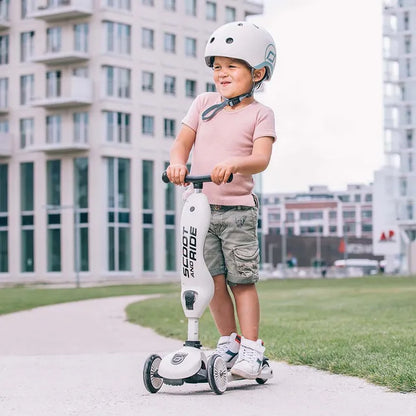 2-in-1 Scooter Highwaykick 1 Ash with Helmet