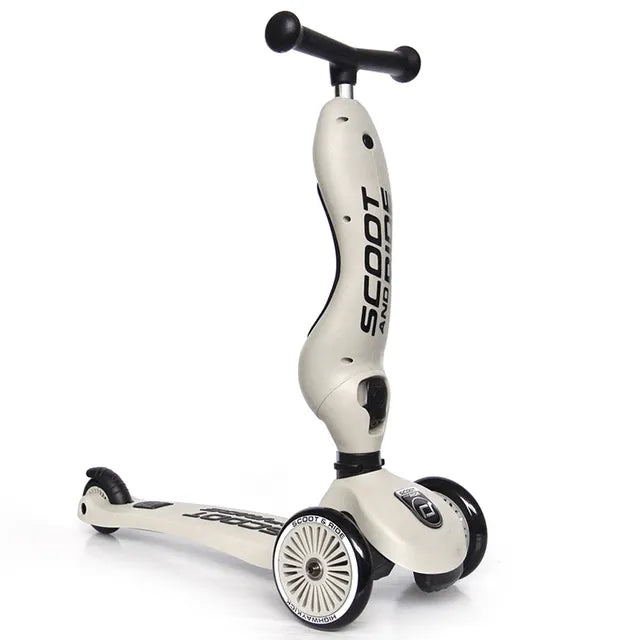 2-in-1 Scooter Highwaykick 1 Ash with Helmet