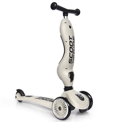 2-in-1 Scooter Highwaykick 1 Ash with Helmet