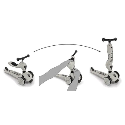 2-in-1 Scooter Highwaykick 1 Ash with Helmet