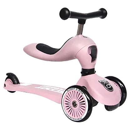 2-in-1 Scooter Highwaykick 1 Rose with Helmet