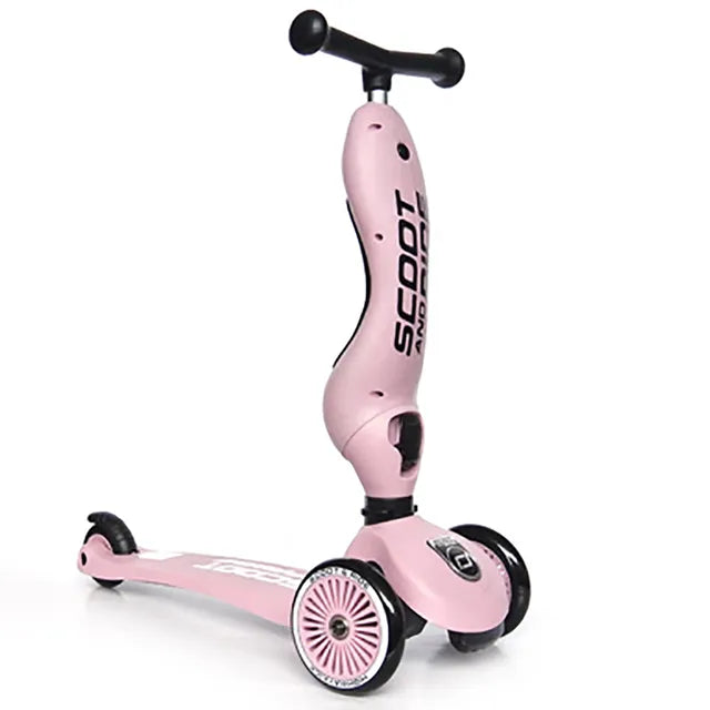 2-in-1 Scooter Highwaykick 1 Rose with Helmet