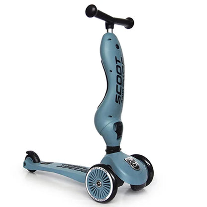 2-in-1 Scooter Highwaykick 1 Steel with Helmet