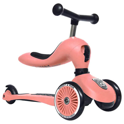 2-in-1 Scooter Highwaykick 1 Peach with Helmet