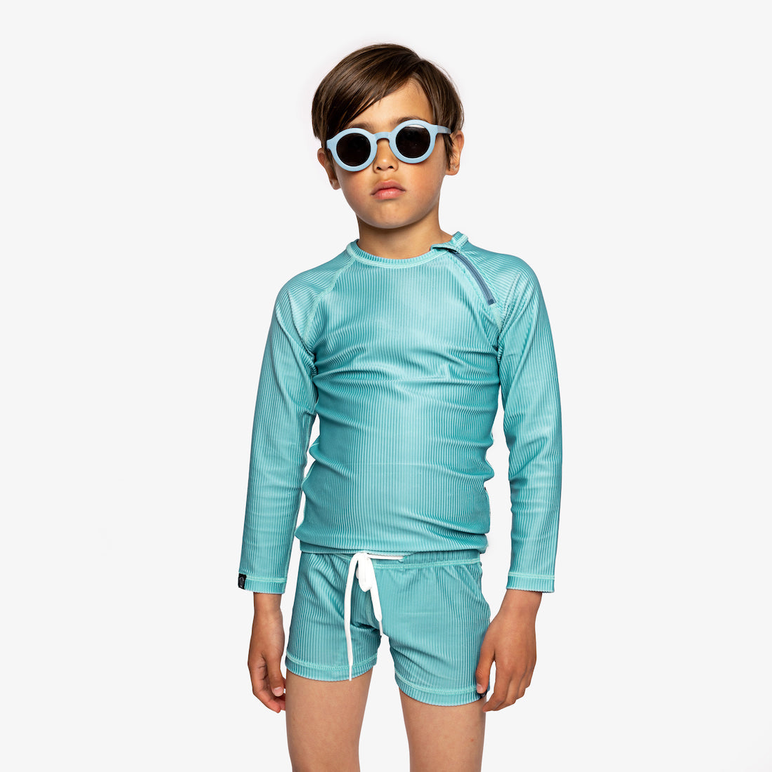 Coastal Ribbed Long Sleeve Swim Tee