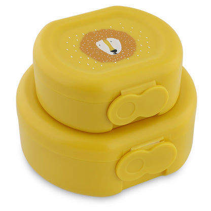 Snack box with clip - 2pcs - Mr. Lion