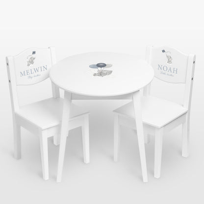 Table & Chairs Elephant White - Dream - (Personalised) PRE ORDER
