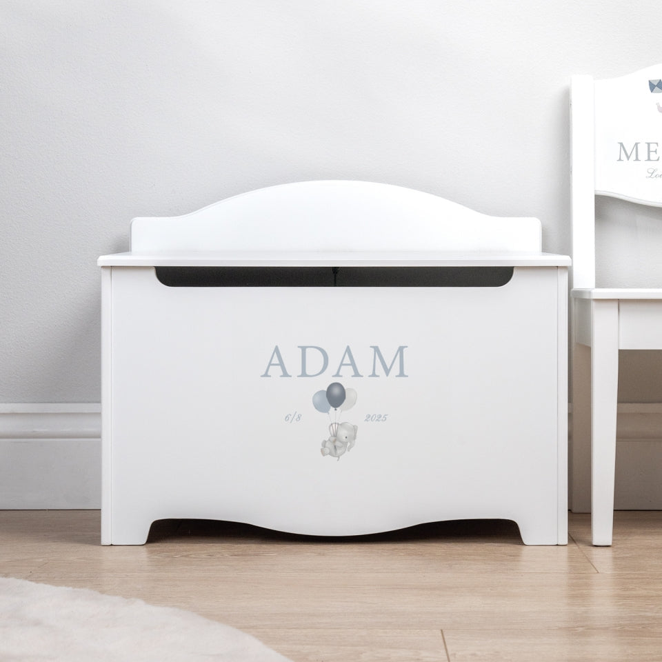 Storage Chest Named Elephant White - Dream(Personalised) PRE ORDER
