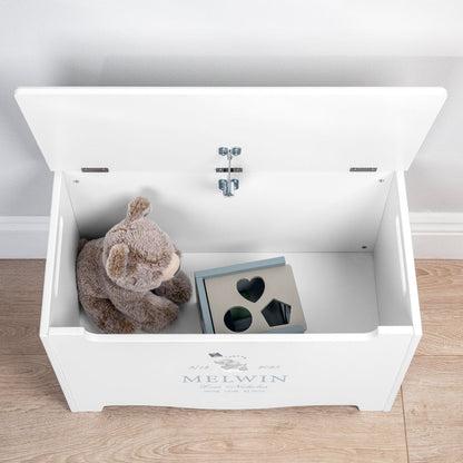 Keepsake Storage Chest Named Elephant White - Dream (Personalised) PRE ORDER