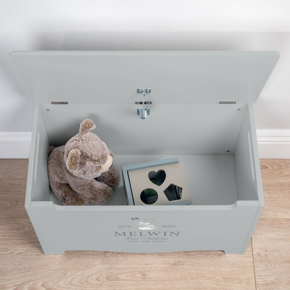 Keepsake Storage Chest Named Elephant Blue - Dream (Personalised) PRE ORDER