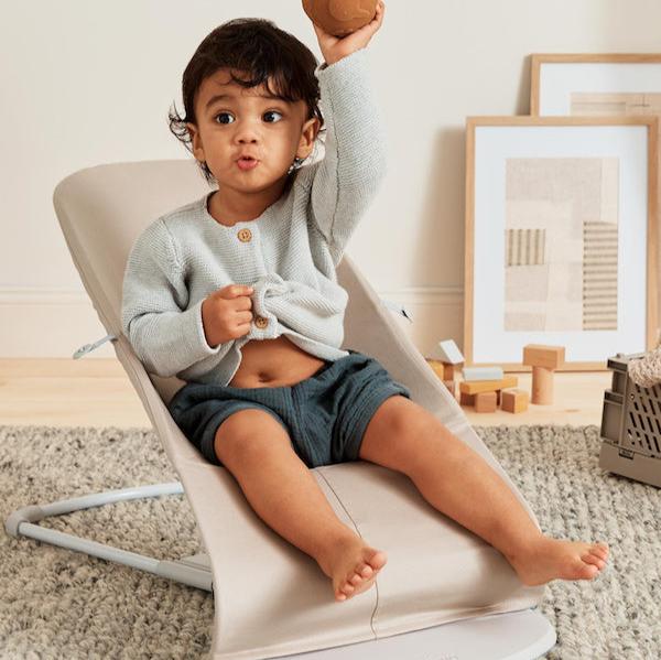 Bouncer Balance Soft, Woven/Jersey, Beige/Grey